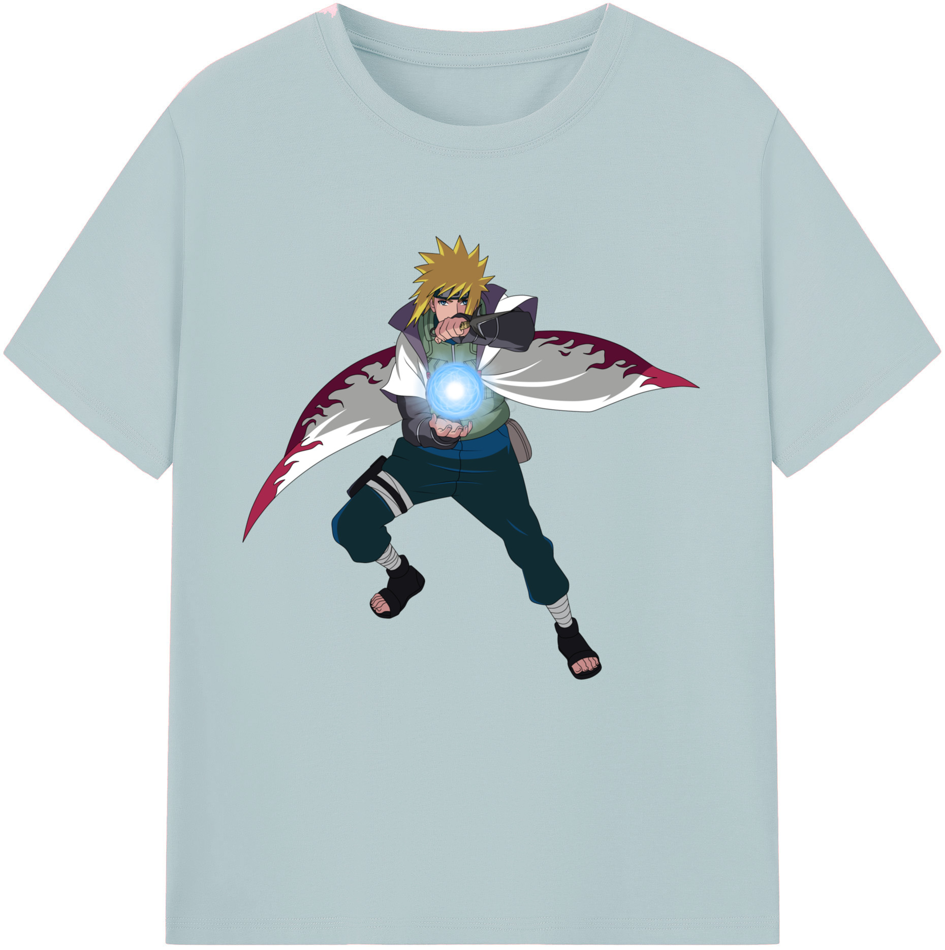 （画像用） NARUTO -ナルト- 波風 ミナト Namikaze Minato 綿100％半袖Tシャツ（フロントプリント）